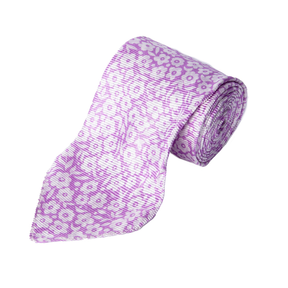 PENROSE VIOLET & WHITE FLORAL TIEMENS
